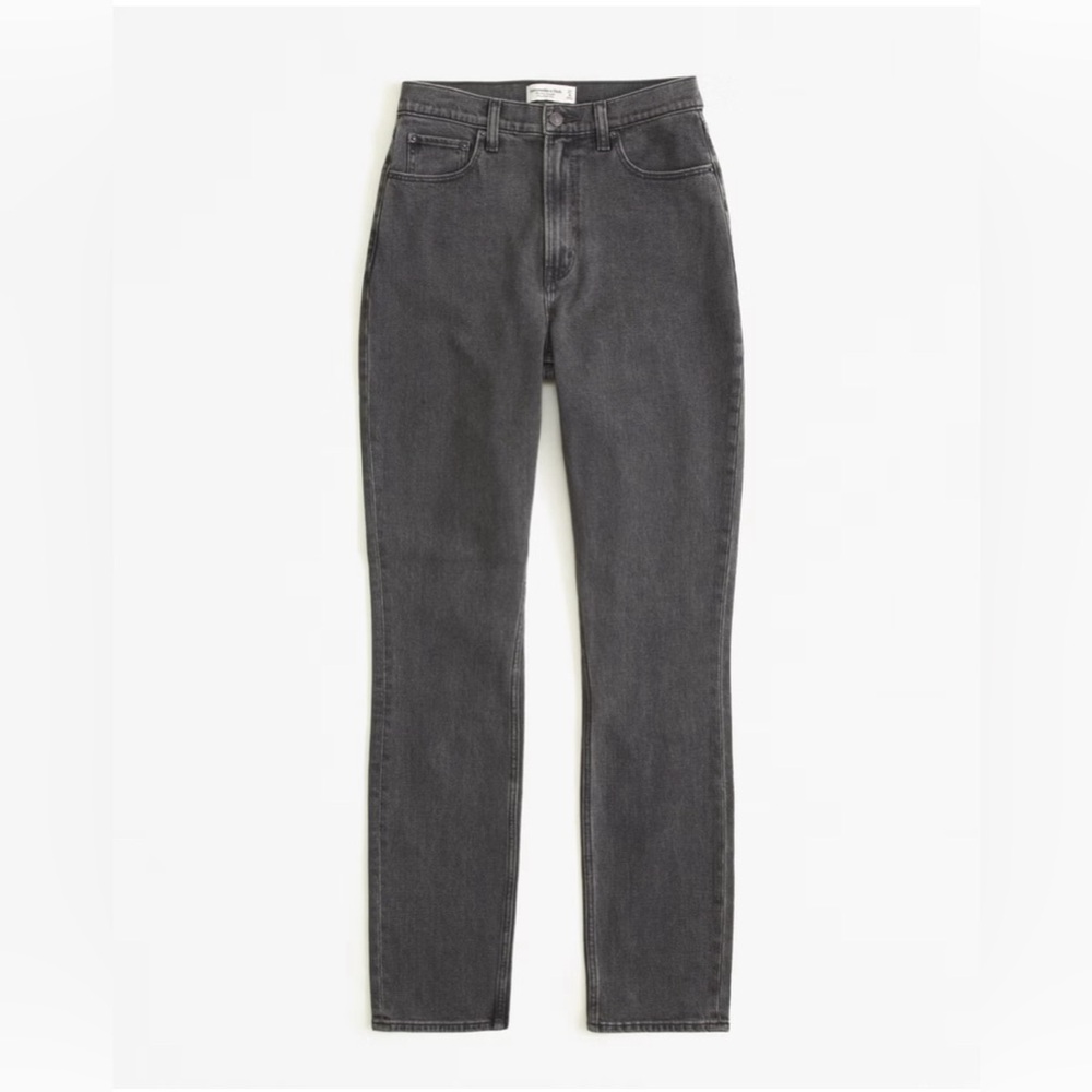 Abercrombie 90s high rise jeans, dark gray.
